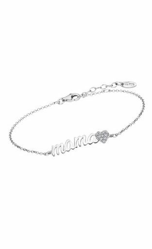 [LP1808-2/5] Pulsera Lotus Silver Mujer Mamá Corazón