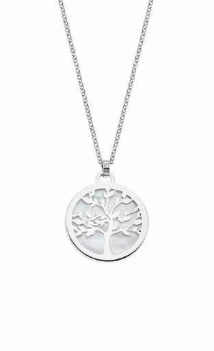 [LP1821-1/1] Collar Lotus Silver Mujer Árbol de la Vida