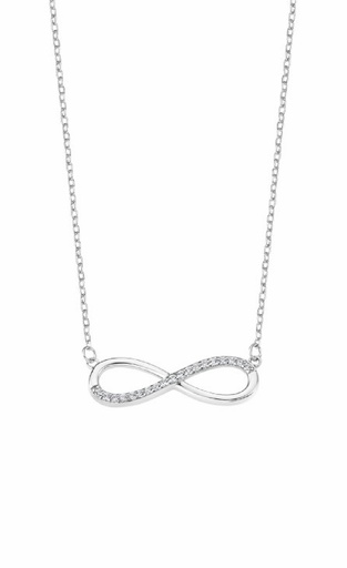 [LP1872-1/1] Collar Lotus Silver Mujer Infinito Plata circonitas LP1872-1/1