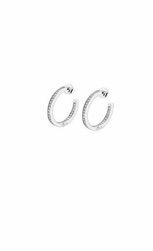 [LP1937-4/1] Pendientes Lotus Silver Aros 20mm Brillantes