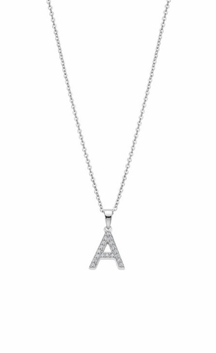 [LP1958-1/A] Collar Lotus Silver Mujer Letra A LP1958-1/A