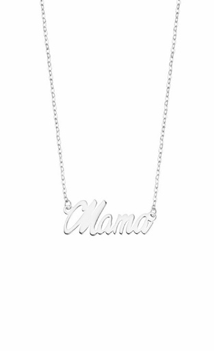 [LP3400-1/1] Collar Lotus Silver Mujer Mama Liso LP3400-1/1