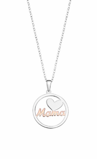 [LP3404-1/1] Collar Lotus Silver Mujer Mama Bicolor LP3404-1/1