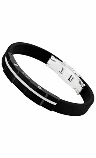 [LS1316-2/2] Pulsera Lotus Style Hombre Acero Inox Negro LS1316-2/2