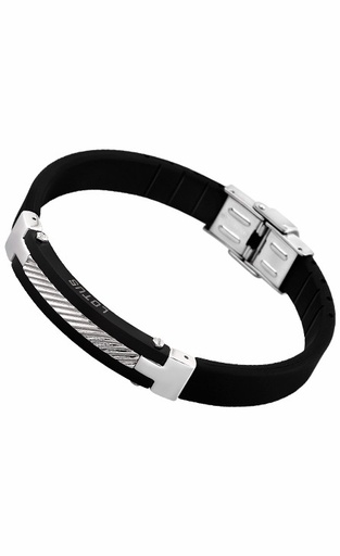 [LS1522-2/2] Pulsera Lotus Style Hombre Acero Inox Negra LS1522-2/2