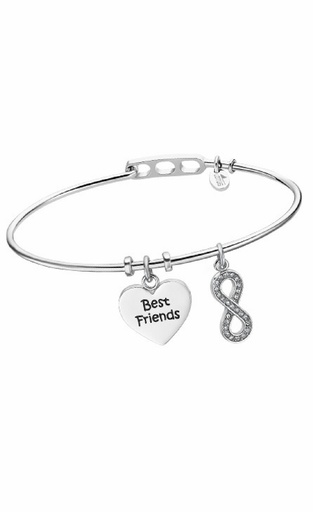 [LS2036-2/5] Pulsera Lotus Style Best Friends Acero Inoxy Circonitas Transparentes LS2036-2/5