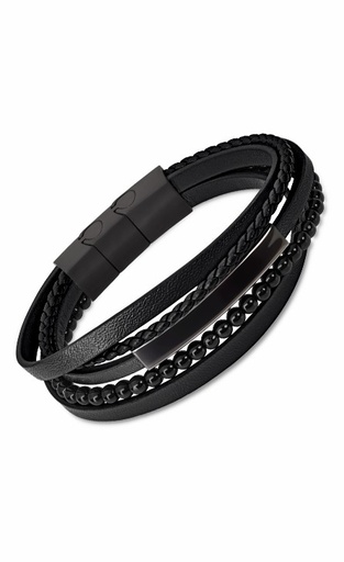 [LS2144-2/2] Pulsera Lotus Style Urban Hombre Piel Azul LS2144-2/2