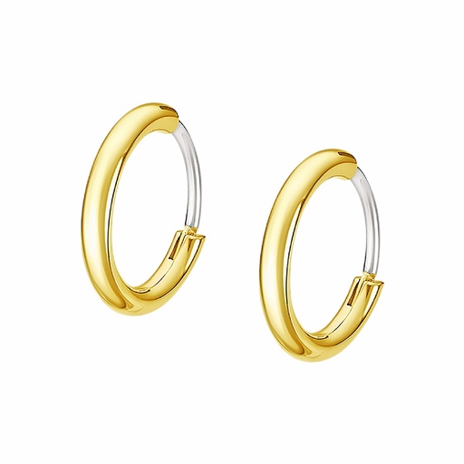 [LS2174-4/2] Pendientes Lotus Style Earrings Hombre Acero Dorado