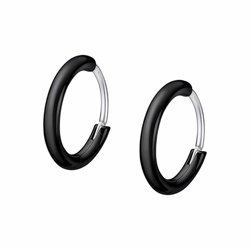 [LS2174-4/3] Pendients Lotus Style Hombre Acero Negro LS2174-4/3