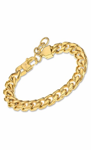 [LS2215-2/1] Pulsera Lotus Style Hombre Cadenas Acero baño oro