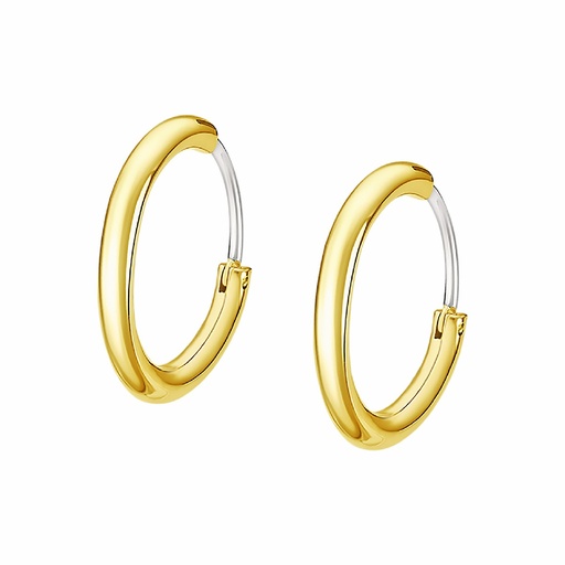 [LS2241-4/2] Pendientes Lotus Style Hombre Acero Dorado LS22414/2