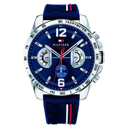 [1791476] Reloj Tommy Hilfiger Hombre Multiesfera Caucho Azul 1791476