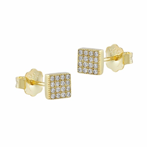 [SEA-201-170-UU] Pendientes Itemporality Selena Plata Dorada y Circonitas transparentes