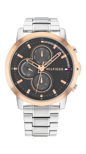 [1792050] Reloj Tommy Hilfiger Hombre Jameson Multifunción Acero Bicolor Plateado IP Rose 1792050