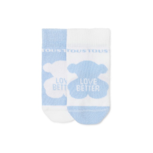 [SSOCKS-1803-67] Pack 2 Pares de Calcetines Tous Baby SSocks Azul Celeste