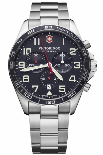 [V241857] Reloj Victorinox Fieldforce Chrono Hombre Correa acero inox & Esfera azul