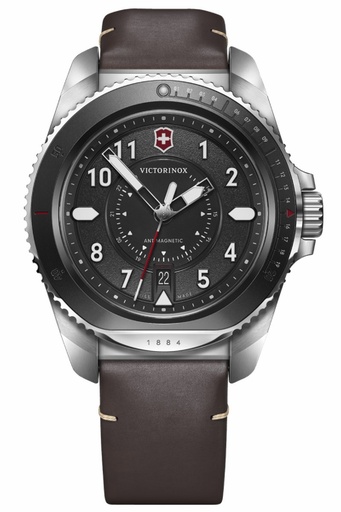 [V241976.1] Reloj Victorinox Journey 1884 Hombre Correa Piel café & Esfera negra